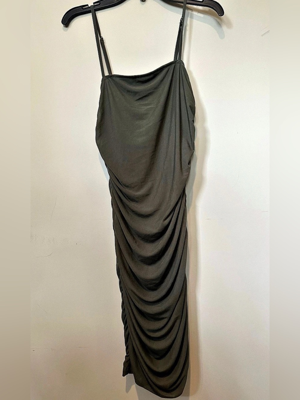 Forever 21 Knit Dress - Sho Ruched Maxi Dress Green Small